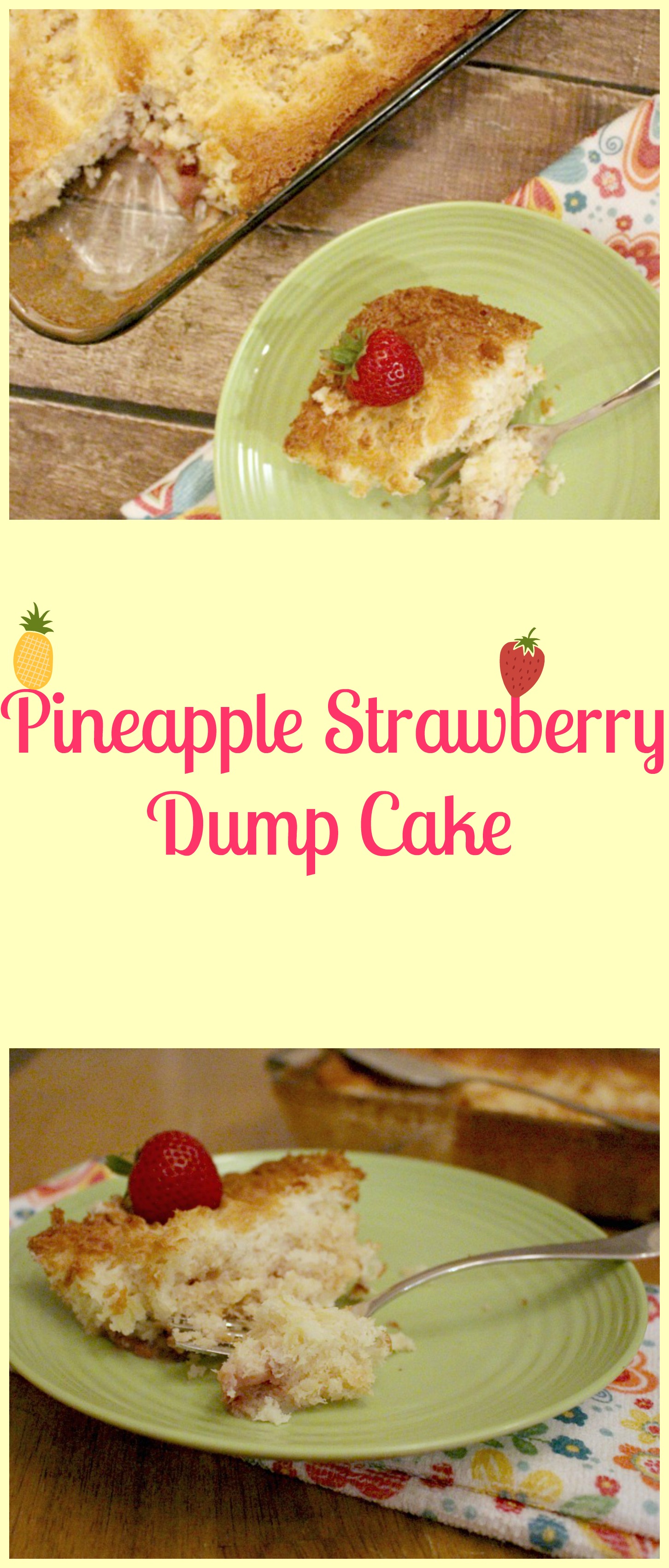 Pantry Pineapple Strawberry Dump Cake Pams Daily Dish