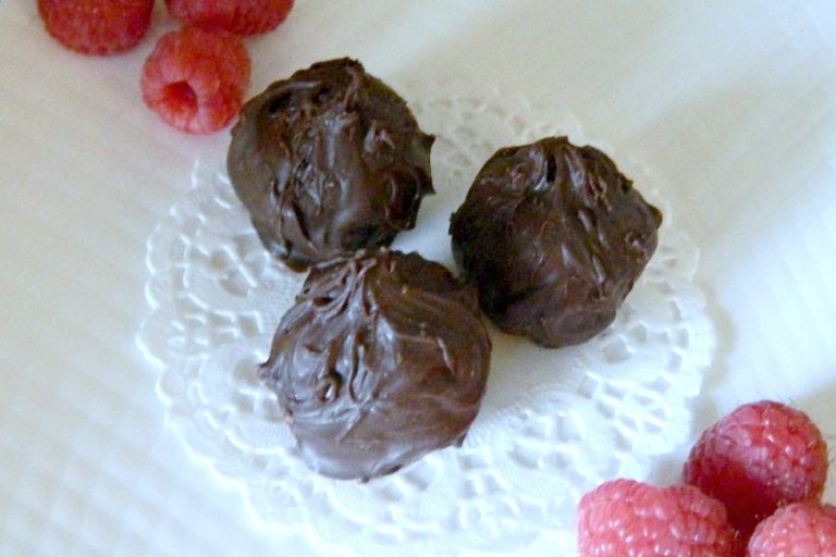 Healthy  Chocolate Dipped Almond Truffles