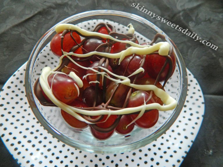 Frozen Red Grapes with White and Dark Chocolate