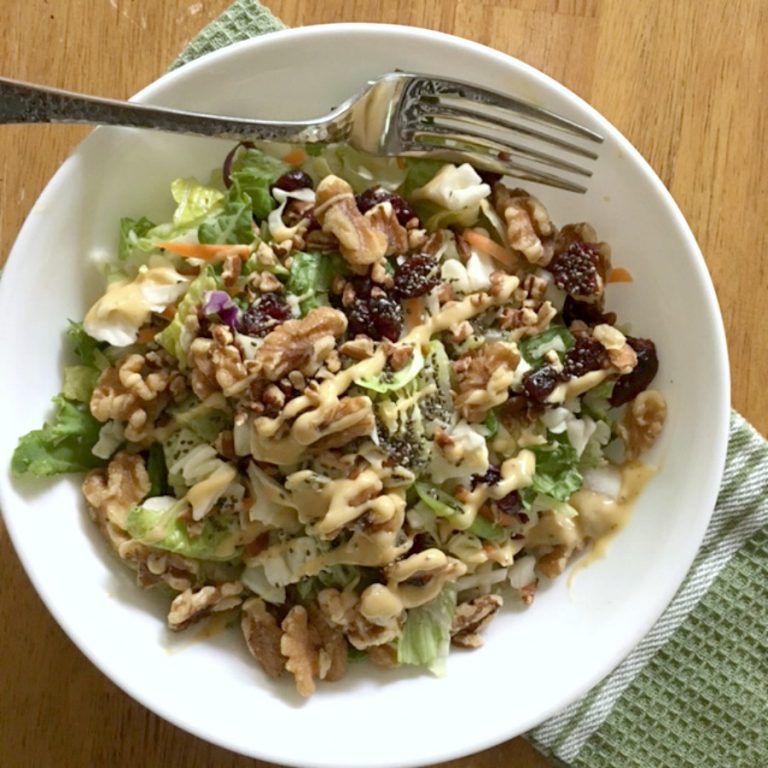 Chopped Nutty Detox Salad with Honey Mustard Dressing