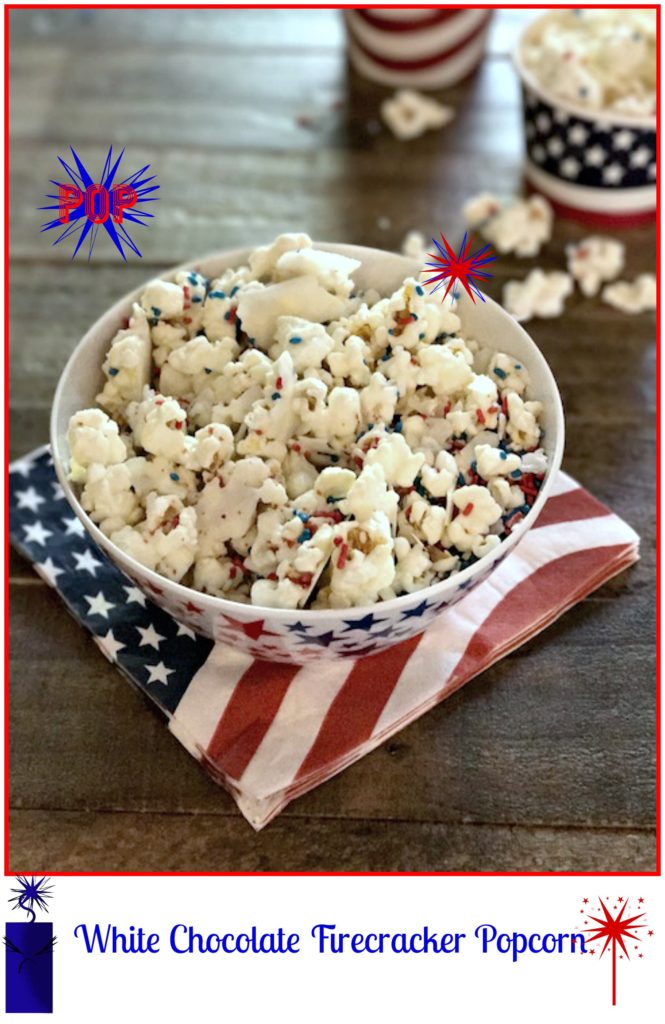 White Chocolate Firecracker Popcorn