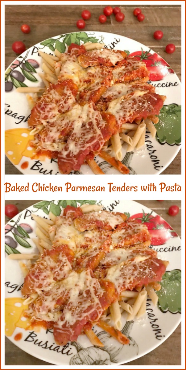 Baked Chicken Parmesan Tenders and Pasta - Pams Daily Dish