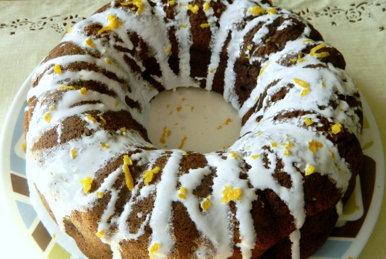 Shortcut Apple Carrot Bundt Cake with Marshmallow Cream Cheese Icing