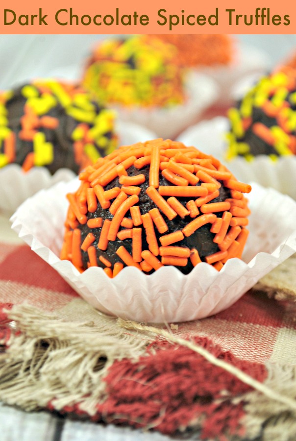 Dark Chocolate Pumpkin Spiced Truffles