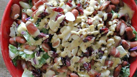 Quinoa Kale and Red Bean Salad