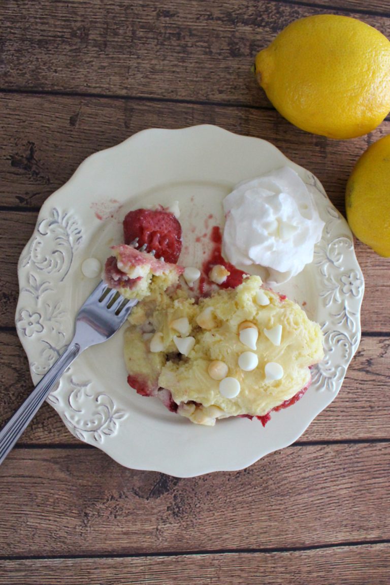 Strawberry Lemon Dump Cake