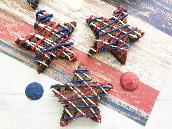 Simple Patriotic Star Brownies