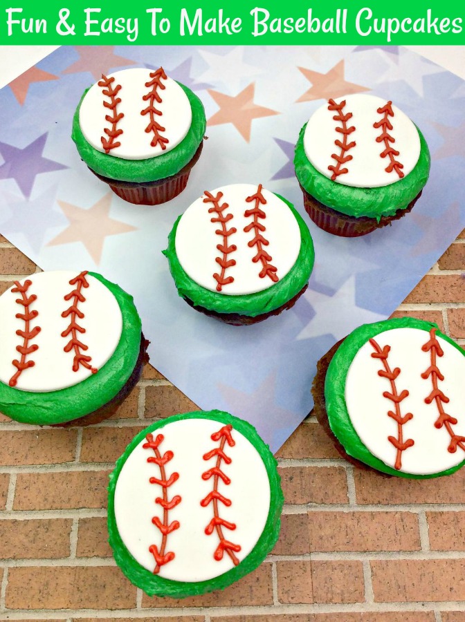 Game Day Baseball Cupcakes