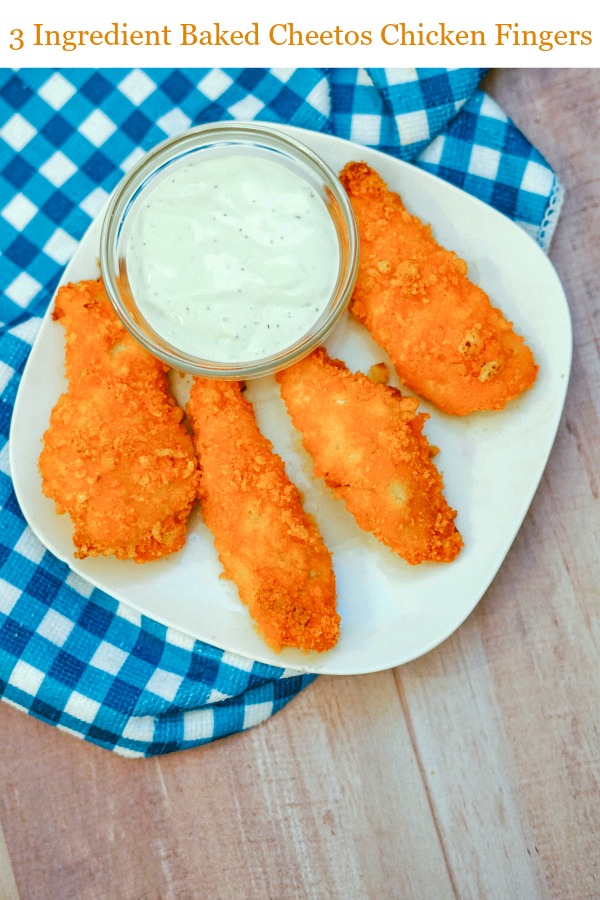 3 Ingredient Baked Cheetos Chicken Fingers