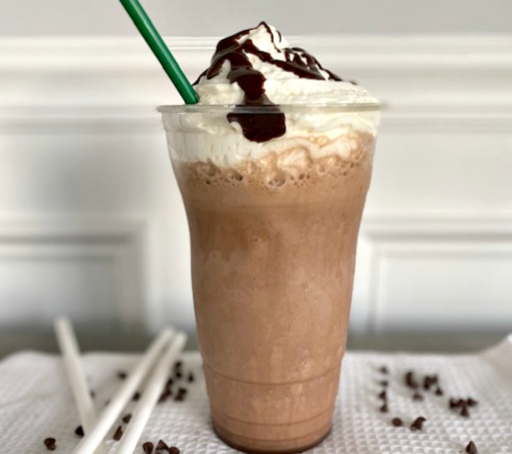 homemade copycat Starbucks double chocolate chip frappuccino recipe