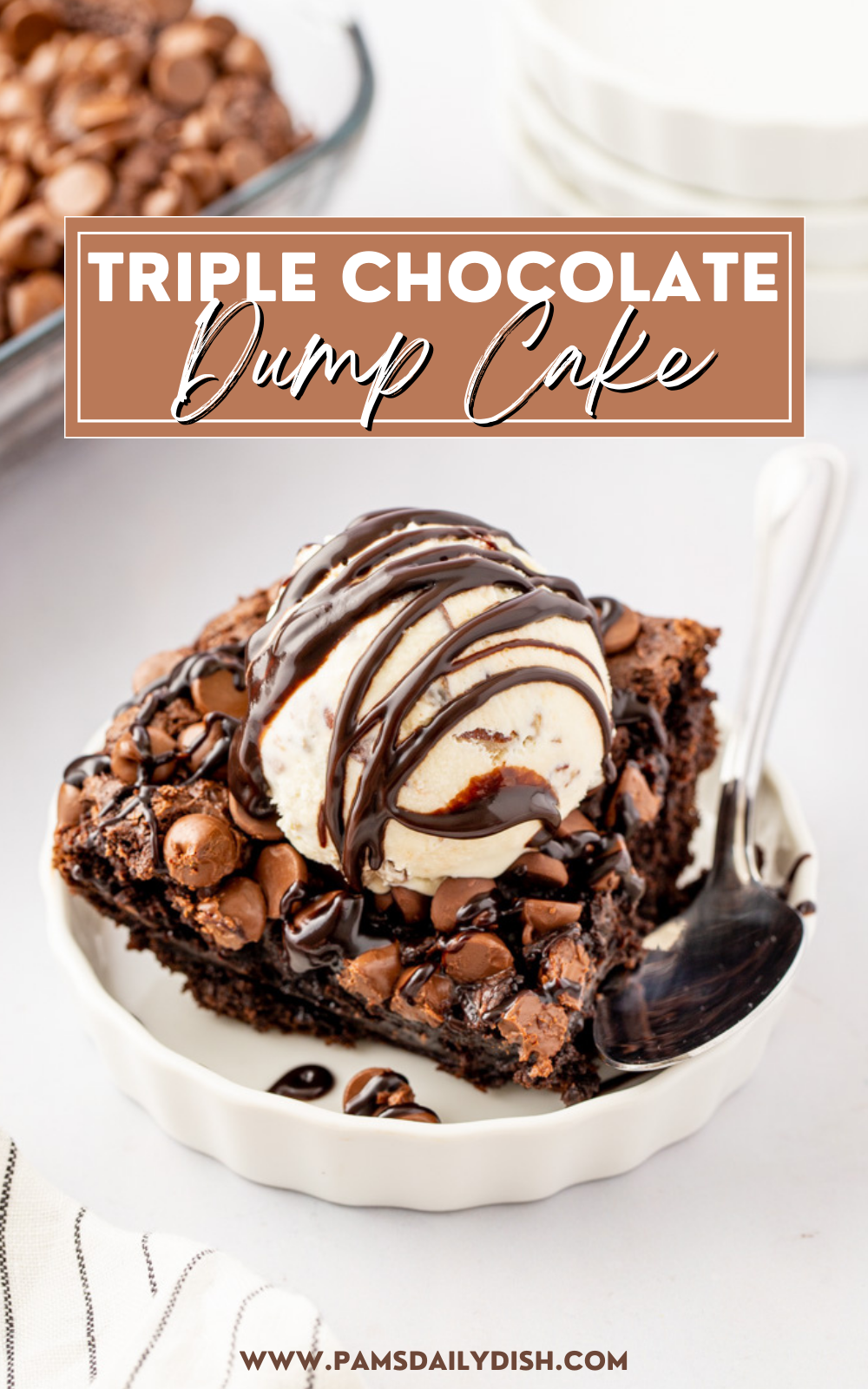 This triple chocolate dump cake is an extremely easy no-fuss dessert recipe. It went viral and was my most popular recipe for several years in a row, and for good reason! It is rich and chocolatey and oh so delicious. Its a quick and simple dessert I love to make for my friends and family. via @skinnydesserts