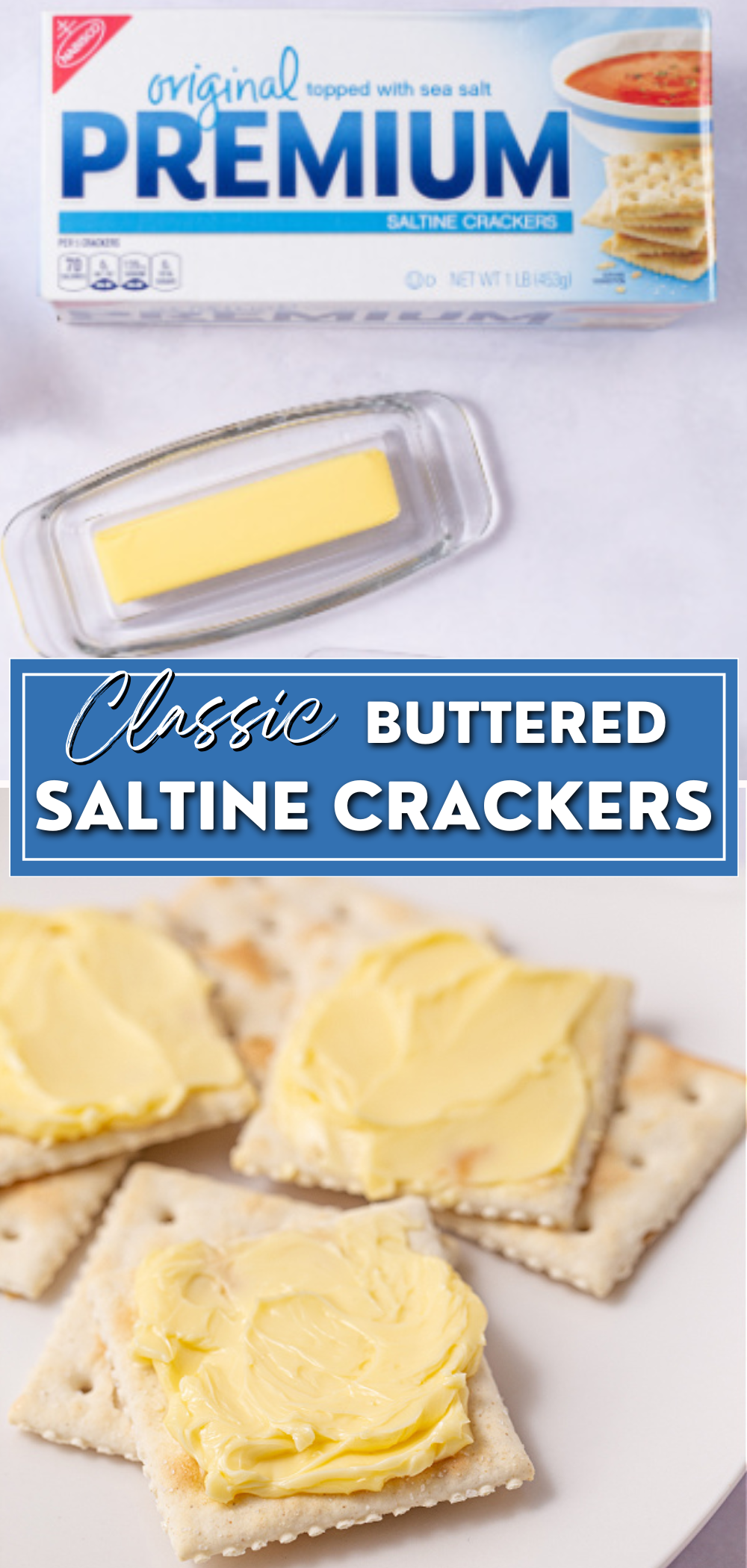 These buttered saltine crackers are a true classic that many of us grew up on. It was the easiest and simplest snack and appetizer recipe for the family, plus budget friendly. Seriously, all you need are two ingredients. It was one of my favorite after school snacks. I hope you enjoy this throwback recipe! What do you like to eat with your saltines? via @skinnydesserts