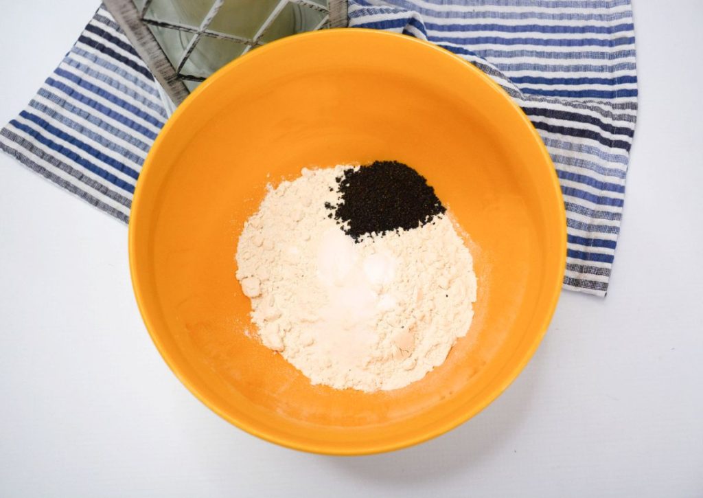 dry ingredients in a large mixing bowl.