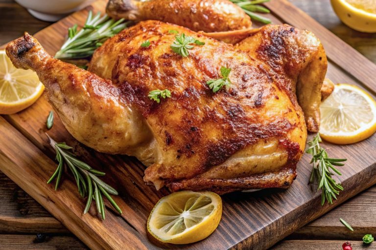 Simple Lemon Roast Chicken