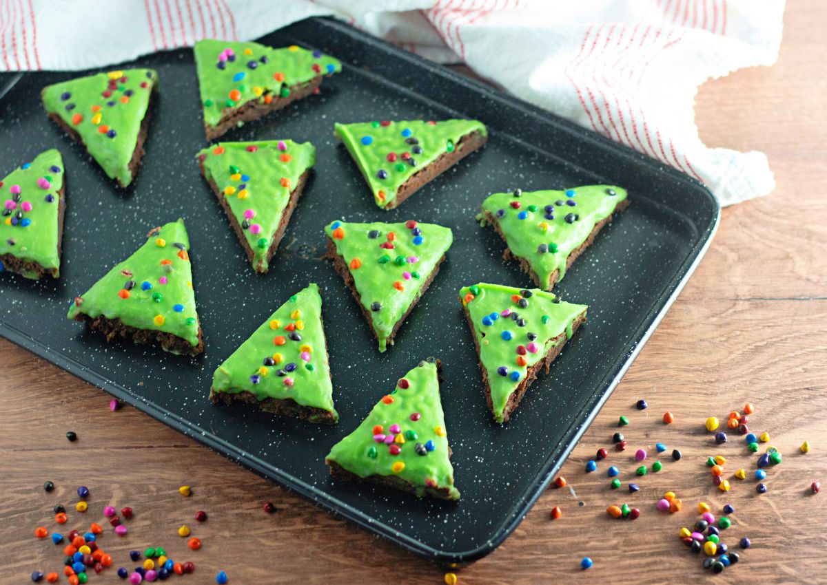 Christmas Tree Cosmic Brownies