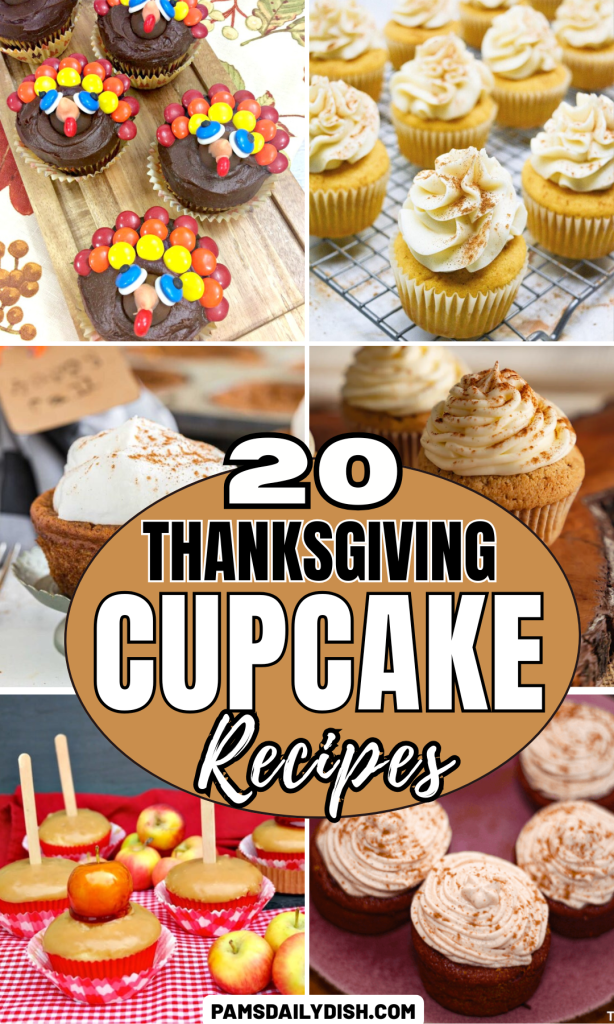 Roundup Image for Thanksgiving Cupcake Recipes
