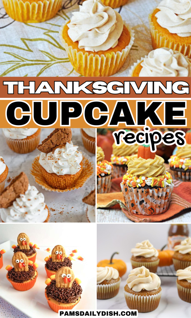 Roundup Image for Thanksgiving Cupcake Recipes
