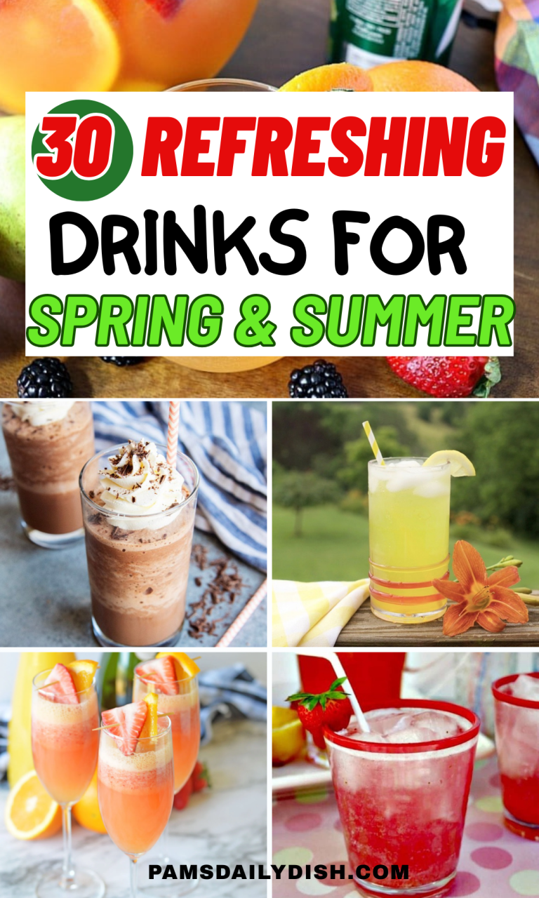 Roundup Image for Refreshing Drinks for Spring and Summer