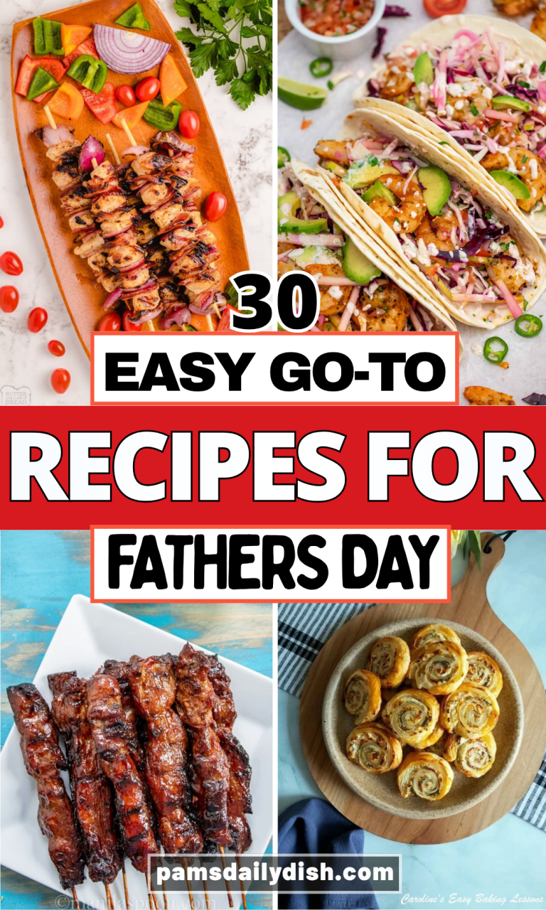 Roundup Image for Easy Go-To Recipes for Fathers Day