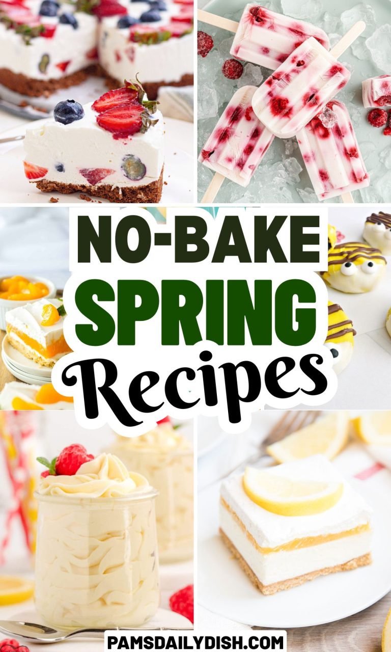 Pinterest pin for No-Bake Spring Recipes