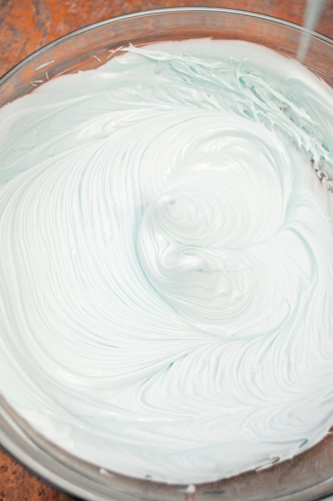 whipped cream cheese frosting that is blue